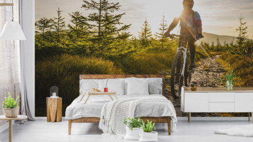 Fototapeta sport w lesie