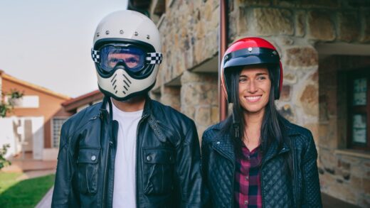Full-face motorcycle helmets